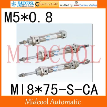 

MI Series ISO6432 Stainless Steel Mini Cylinder MI8*75-S-CA bore 8mm port M5*0.8