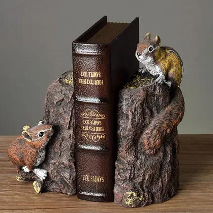 السنجاب غلاف كتاب الحلي الحلي الصغيرة الإبداعية الأمريكية خزانة مكتب سطح المكتب الحرف المفروشات