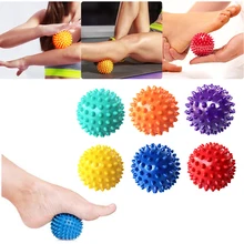 6,5 см ПВХ колючий Массажный мяч триггер точка Спорт Фитнес рука ноги облегчение боли подошвенный фасциит Reliever Ежик