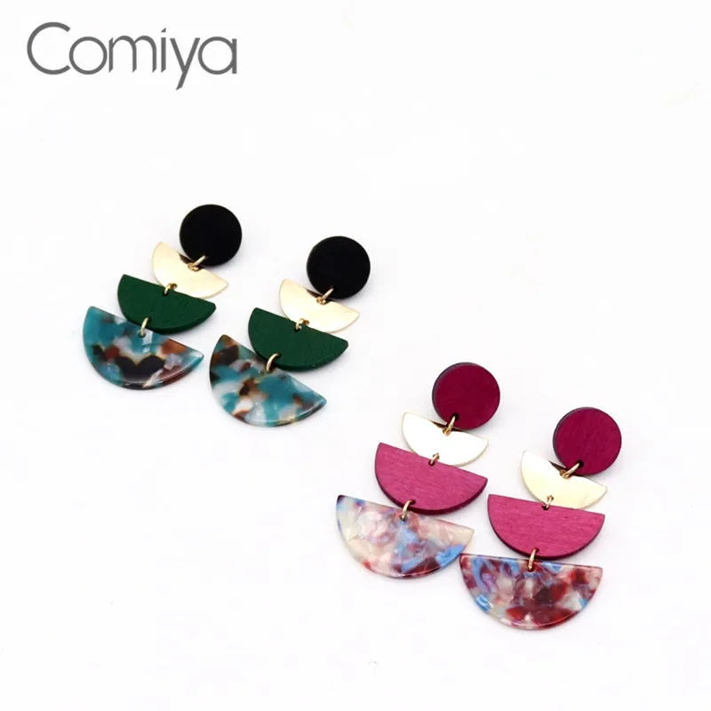 

Comiya Dangle Drop Earrings For Women Pendientes Long Acrylic Geometric Pendant Statement Earring Gothic Brincos Indian Jewlery