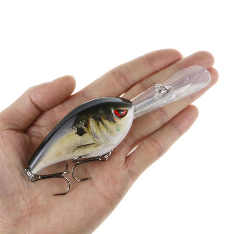 Description Picture 4 of itemBig Lifelike Wobblers Fishing Lure Floating Deep Diving 4-5M Crankbait Crank Bait for Freshwater Saltwater Sea Fishing Rattles
