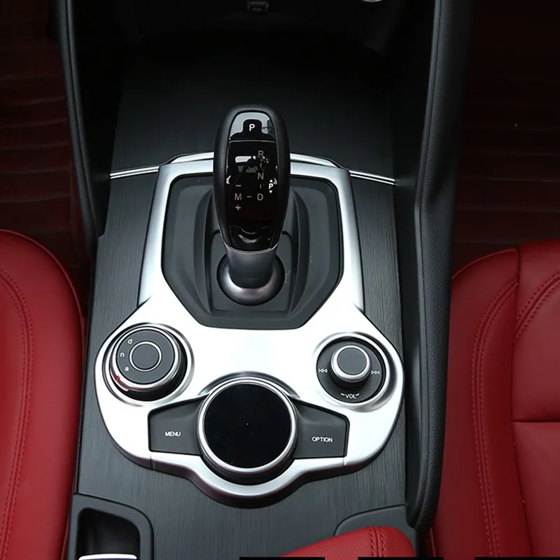 

ABS electroplating Car Interior Gear Panel Decorative Frame Trim For Alfa romeo Giulia car styling