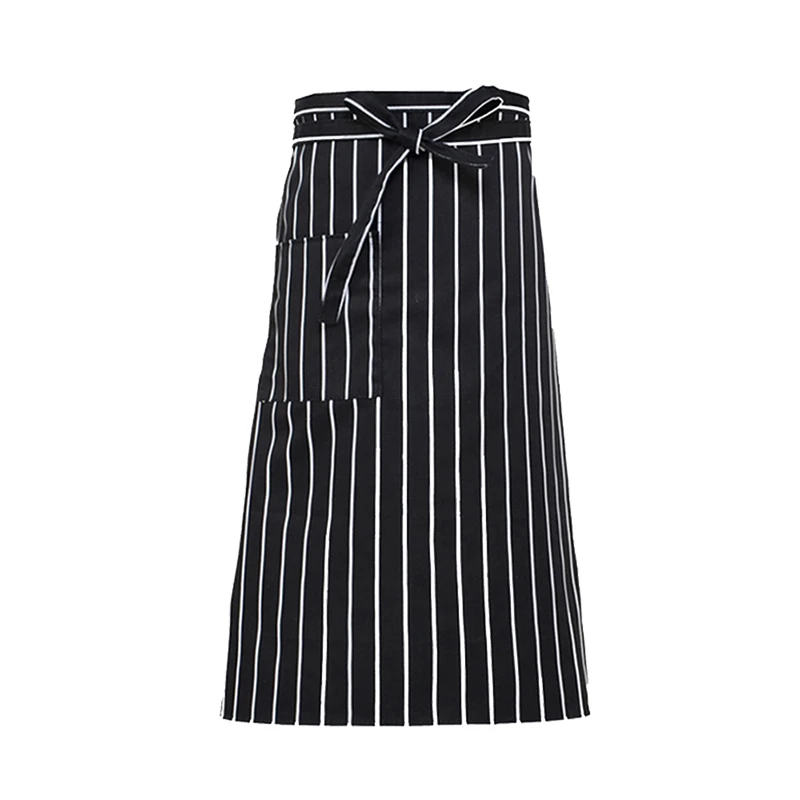 Wholesale price Women's Striped Kitchen Apron Men's Useful Cooking Grid Adjustable Chef Accessories Kitchen Apron new coat chef - Цвет: photo