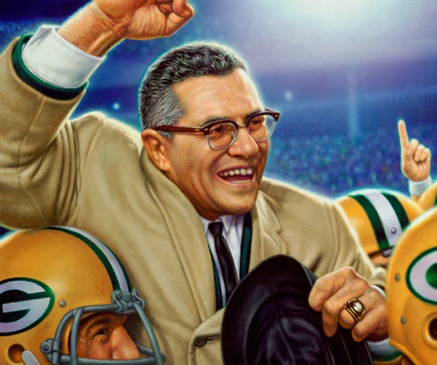 Vincent Thomas "Vince" Lombardi Football Player Hand Painted Coach of