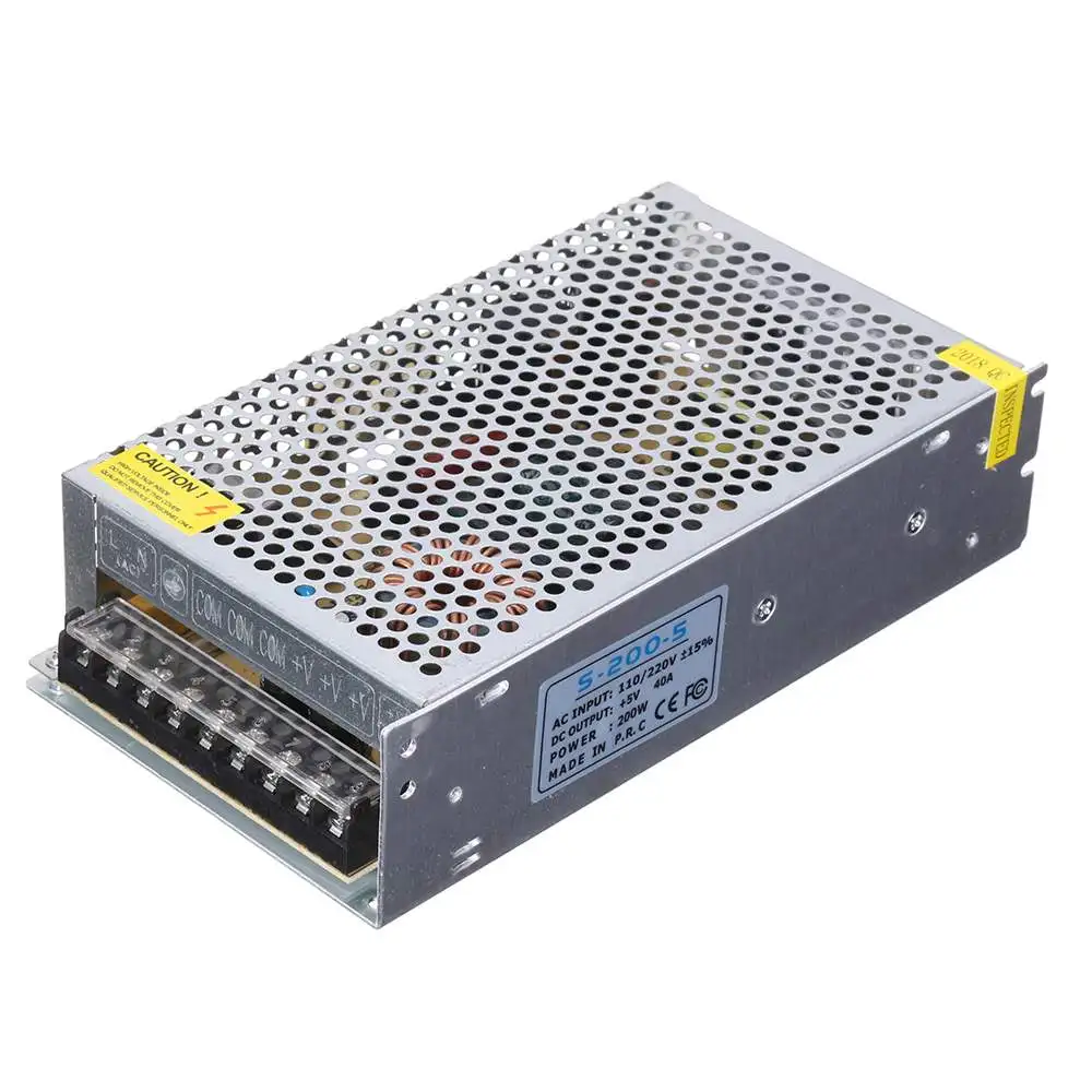 

NEW AC110V/220V 200W 5V 40A Switching Power Supply Source Transformer 200*110*50