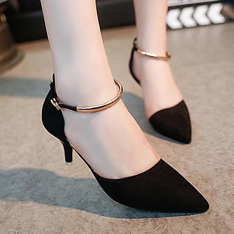gold heels pointed