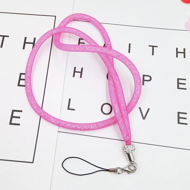 40cm Korea Colorful Crystal PVC Lanyard Cellphone/Card/Key Chain Strap For iPhone/Samsung Hanging String Accessories 40cm Korea Colorful Crystal PVC Lanyard Cellphone/Card/Key Chain Strap For iPhone/Samsung Hanging String Accessories
