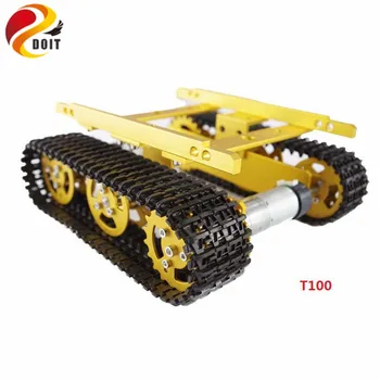 

T100 Robot Tank Car Chassis Crawler Tracked Model Caterpillar Chain Vehicle Mobile Platform Tractor DIY RC Toy