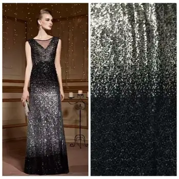 

1 yard sequins lace fabric, sequined lace fabric, bridal lace fabric embroidery sequin color changed blue red silver grey
