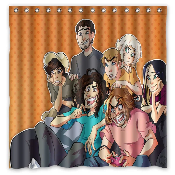 180X180CM Бесплатная доставка игра Grumps фон занавеска для душа полиэстер ванной