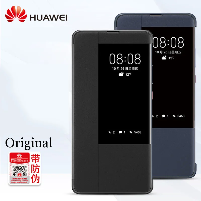 Huawei Коврики 20 флип чехол официальный Искусственная кожа крышка huawei Коврики 20 Pro Чехол для Телефона Чехол Smart touch окном view принципиально