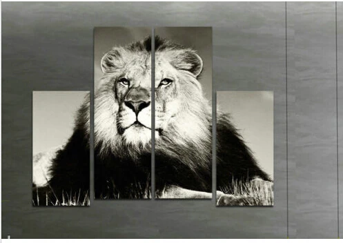 

MODERN ABSTRACT Home WALL ART OIL PAINTING ON CANVAS lion free shipping no framed