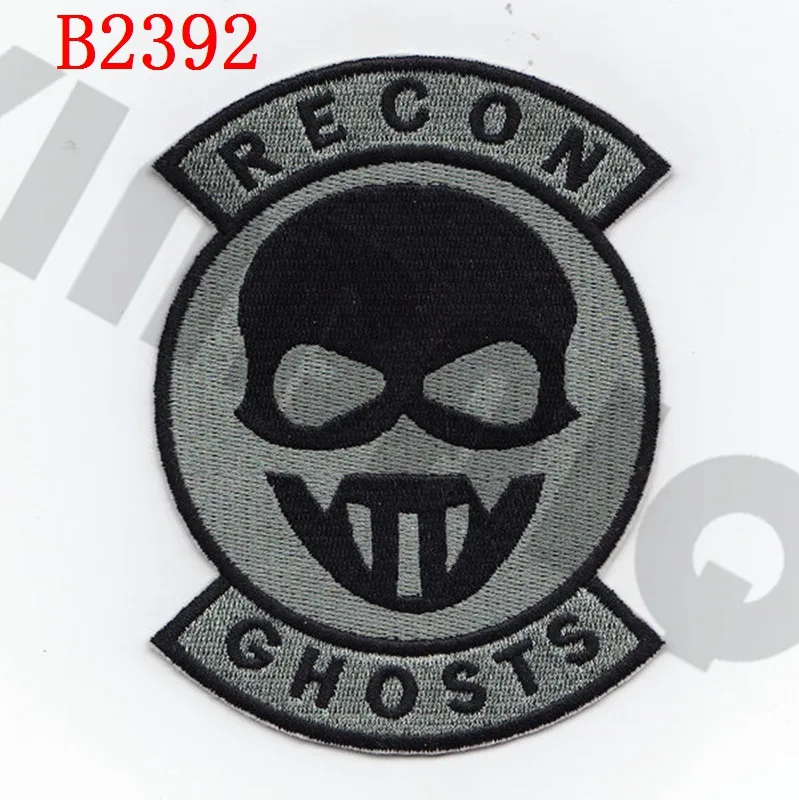 Вышивка патч NSWDG DEVGRU Seal Team 6 Ghosts Recon боевой дух тактический военный - Цвет: B2392 Gray