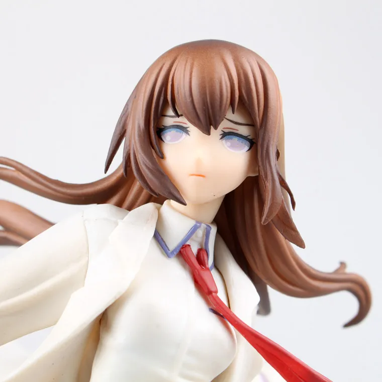 Аниме Steins ворота Makise Kurisu фигурку белый костюмы Сексуальная модель игрушечные