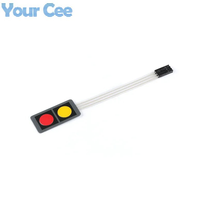 

5pcs DC 12V Matrix Array 1*2 Keys Membrane Switch Control Keypad matrix Keyboard 1x2 Switch Control Panel 2 Keys 2Key