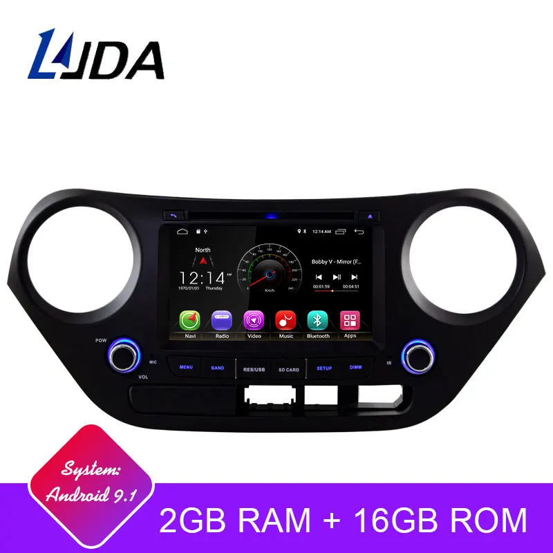 

LJDA Android 9.1 Car dvd player for Hyundai I10 I-10 2013 2014 2015 2016 2017 2018 Car Radio gps navigation stereo multimedia