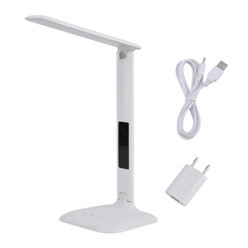 

7.5W Foldable Table Lamp LCD Display Reading Book Light Touch Control Desk Lamp Rechargeable Student Study LED Light EU Plug