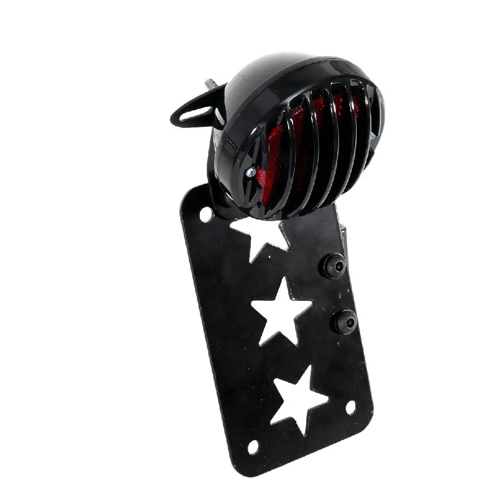 

Partol Universal Black Motorcycle LED Tail Light Running Brake Light Adjustable License Plate Bracket Holder Rear Fender