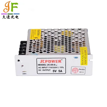 

20pcs fast shipping 5V 5A 25W Switch Power Supply Transformer AC 100V-240V to DC 5V for Led Strip APA102 WS2812B WS2801 8806