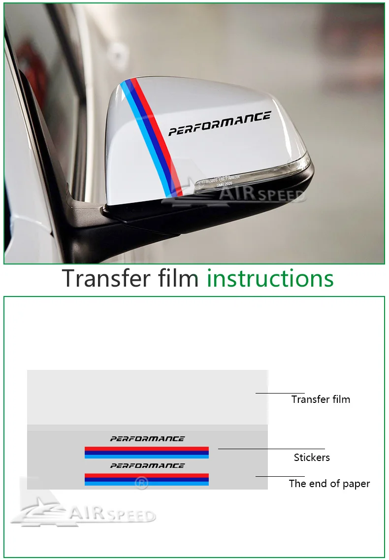 2PC New Style Rearview Mirror Stickers Decoration For bmw e90 e46f30 f10 f07 f34 x