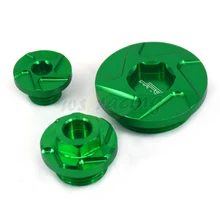 Cnc motocicleta timing capa billet motor de enchimento de óleo plug para kawasaki kx250f 11-18 kx450f 09-18 kx250 2019 klx450r bicicleta da sujeira