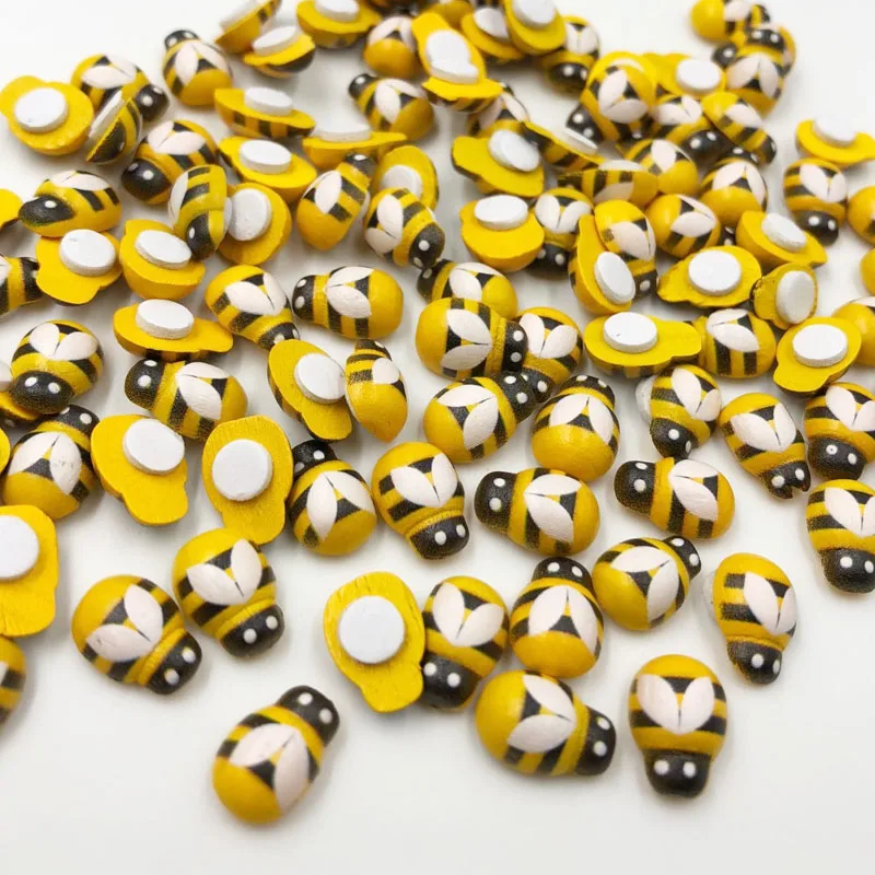 

10/50/100 pcs Bee Stickers Easter Decoration Cute Fridge Magnets for Scrapbooking 9x13MM WB289