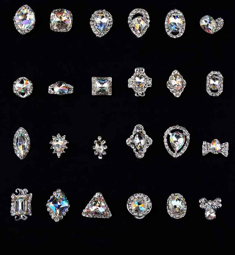 blingbling strass 3d encantos do prego diamante conjunto