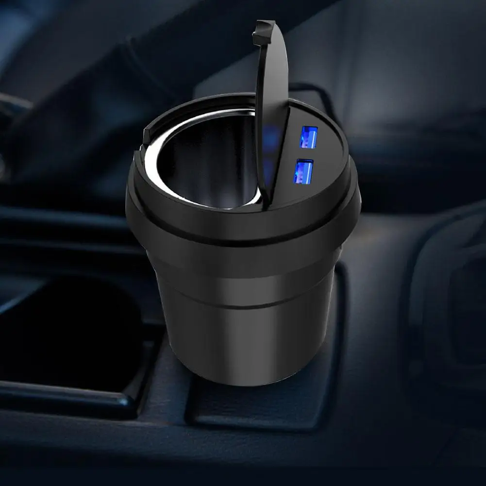 

12V-24V Cup Type Ashtray 3.1A Dual USB Ports Car Charger for Phone Tablet GPS Cup Car Charger for iPhone Samsung Universal Phone