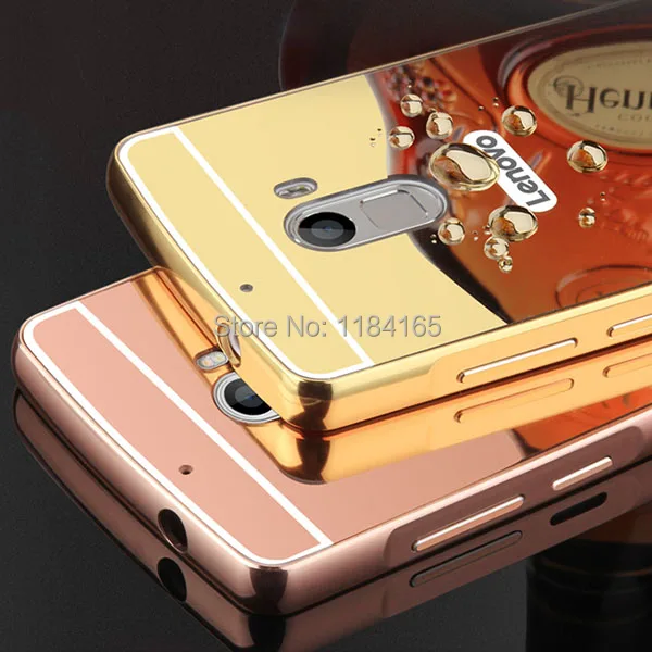 LEN-1415_1_Luxury Ultra Light Metal Case with Aluminum Alloy Frame Mirror Back Cover Durable Shell for Lenovo X3 Lite K4 Note A7010