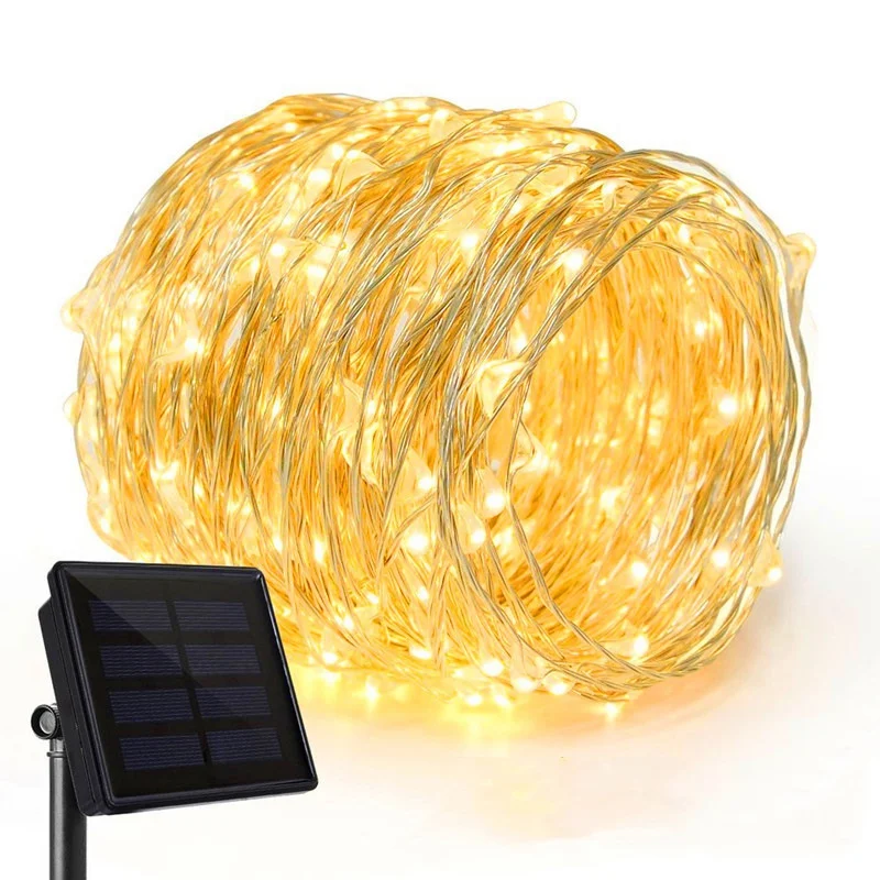Special Chance of  Christmas LED Solar Light Strip 20M Copper Wire Light Home Garden Decoration Outdoor Solar Powered 