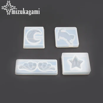 

1pcs UV Resin Jewelry Liquid Silicone Mold Moon Wing Stars Cat Resin Charms Mold For DIY Silicone Resin Mold For Jewelry Making