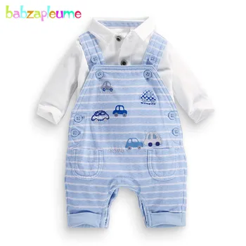 

2Piece/3-18Months/Spring Autumn Baby Outfit Suit Boys Clothes Sets Cotton T-shirt+Cartoon Cute Overalls Newborn Clothing BC1530