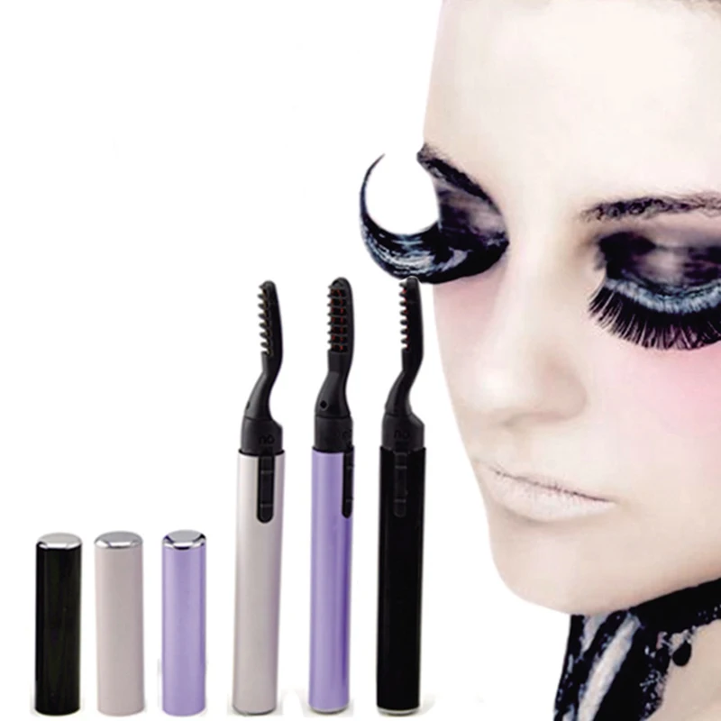 

Heated Eyelash Curler Makeup Brushes Long Lasting Lashes Perm Heated Eyelashes Curling Iron Automatic Curl Make Up Tool
