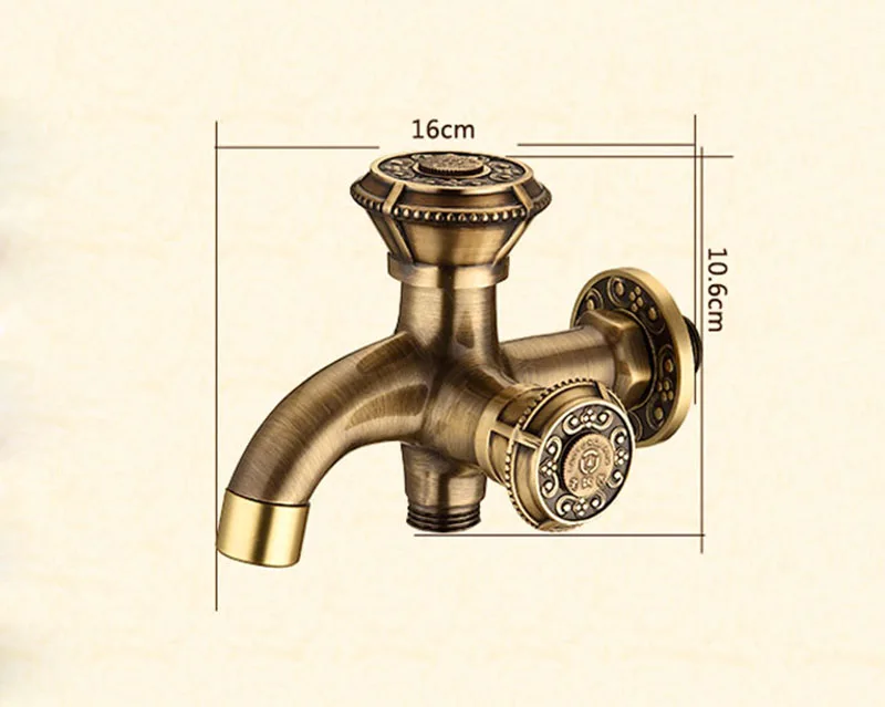 Кран Bibcock античная бронза/хром латунь настенный двойной использование стиральная машина для ванной кран открытый сад смеситель