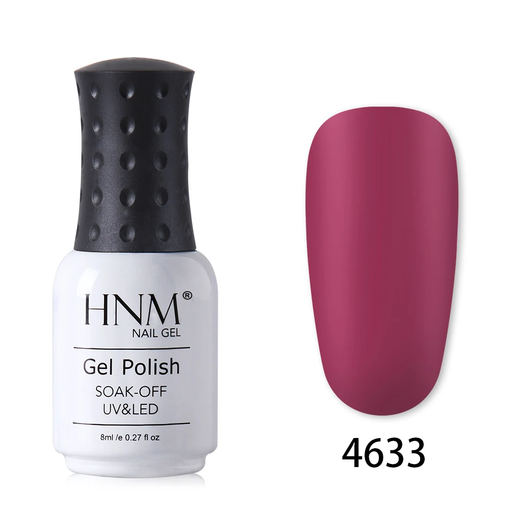 HNM 8 мл одношаговый матовый гель для ногтей чистый цвет лак для ногтей для УФ-и светодиодной лампы гель замачиваемый 1 комплект Гель-лак матовый эффект длинный последний Гель-лак чернила - Цвет: 4633