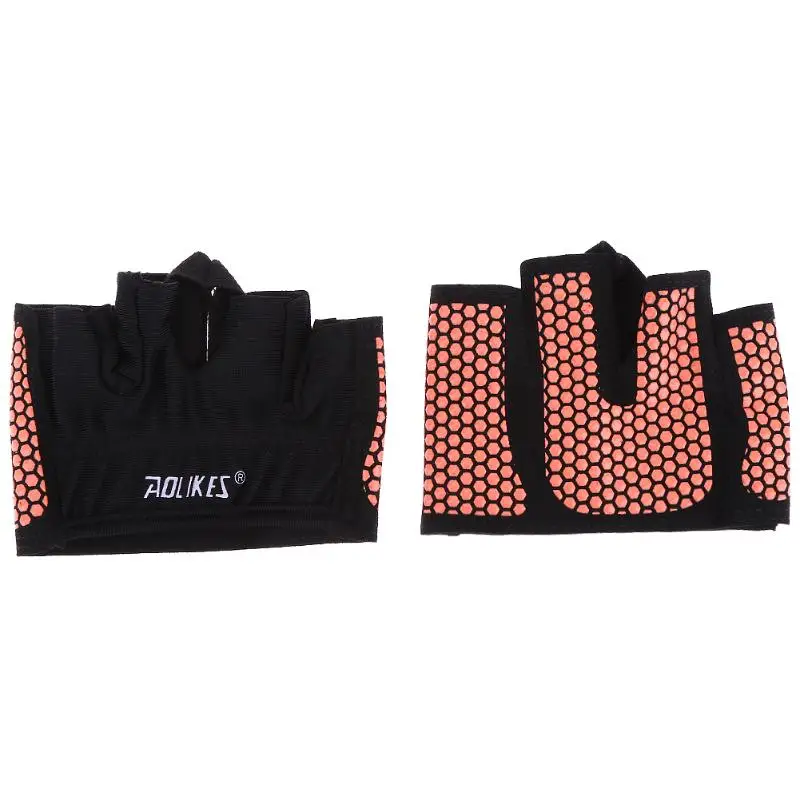 1 Pair Anti-skid Men & Women Dumbbell Weight Training Gym Gloves Body Building Exercise Training Sports Fitness Gloves Cross Fit