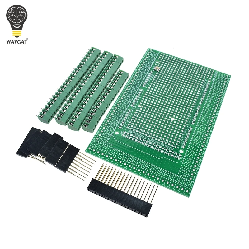 WAVGAT Двухсторонний PCB прототип винтовой клеммный блок щит комплект для MEGA 2560 Mega R3