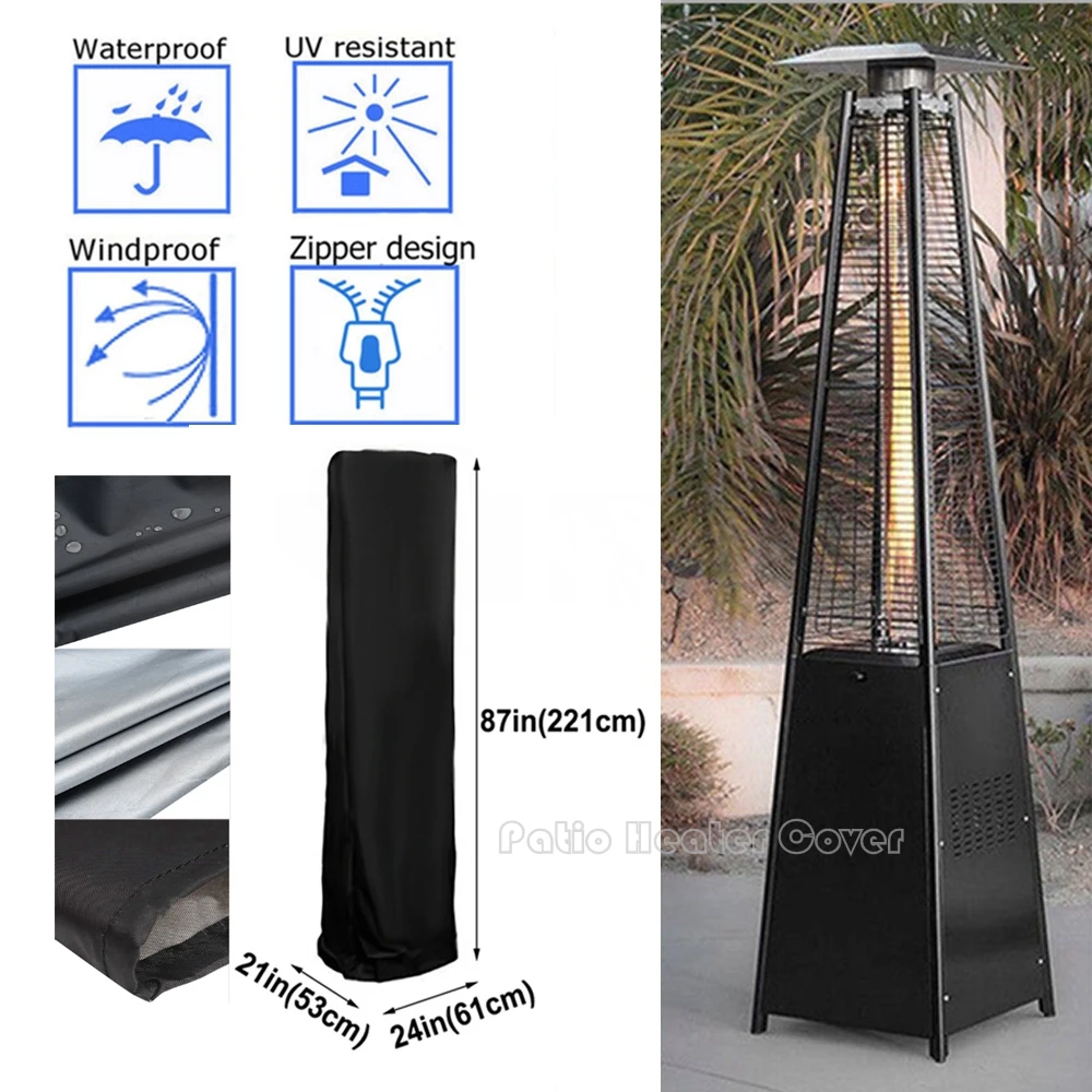221x53x61 см полиэстер Пирамида пламя газовый для патио крышка нагревателя водонепроницаемые протекторы