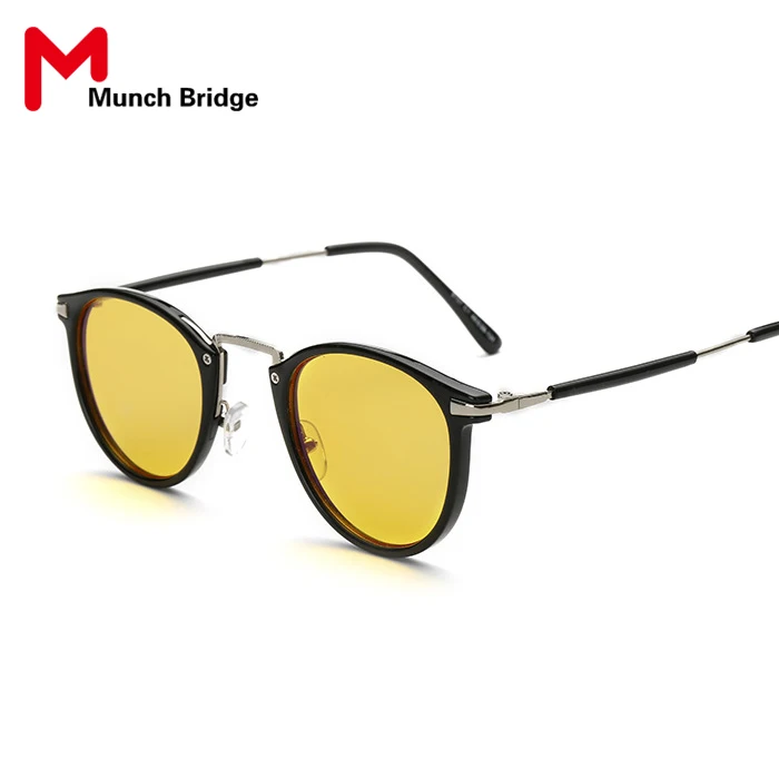 High Quality Anti Blue Ray Reading Glasses Screen Viewing Goggles Fashion Half Rimmed Round Protective Sunglasses