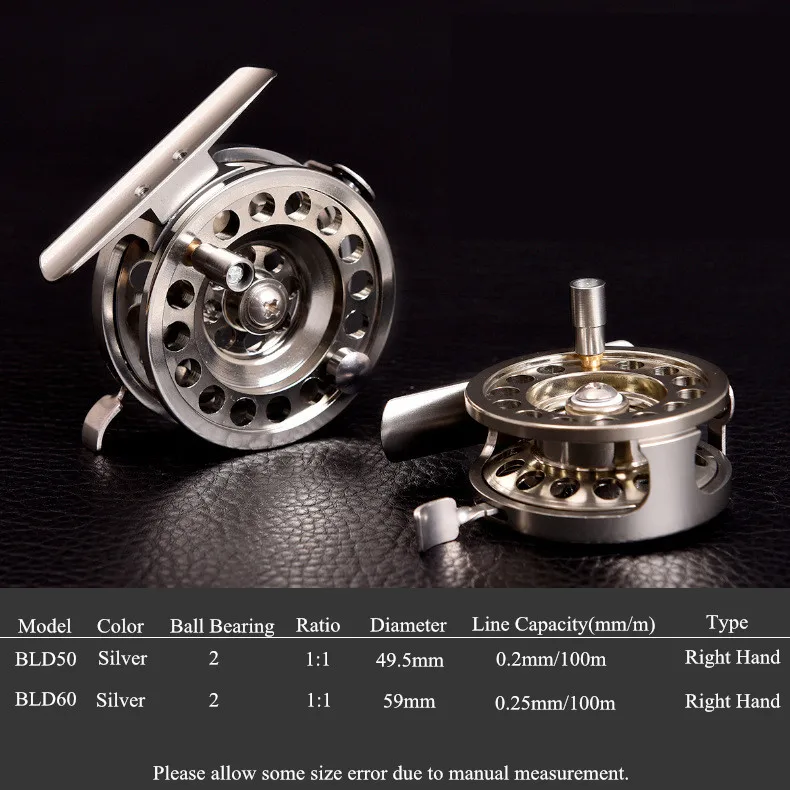 Full Metal 11 Fly Fishing Reel Aluminum Fly Fish Reel 2 Bearing Fishing Reel Ultra-light Winter Ice Fishing Tackle Reels  (3)