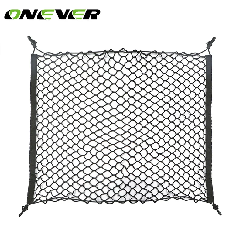 

70x70CM Car Trunk Boot String Bag Elastic Nylon Rear Cargo Tidy Net Storage Organizer For SUV Universal Car Luggage