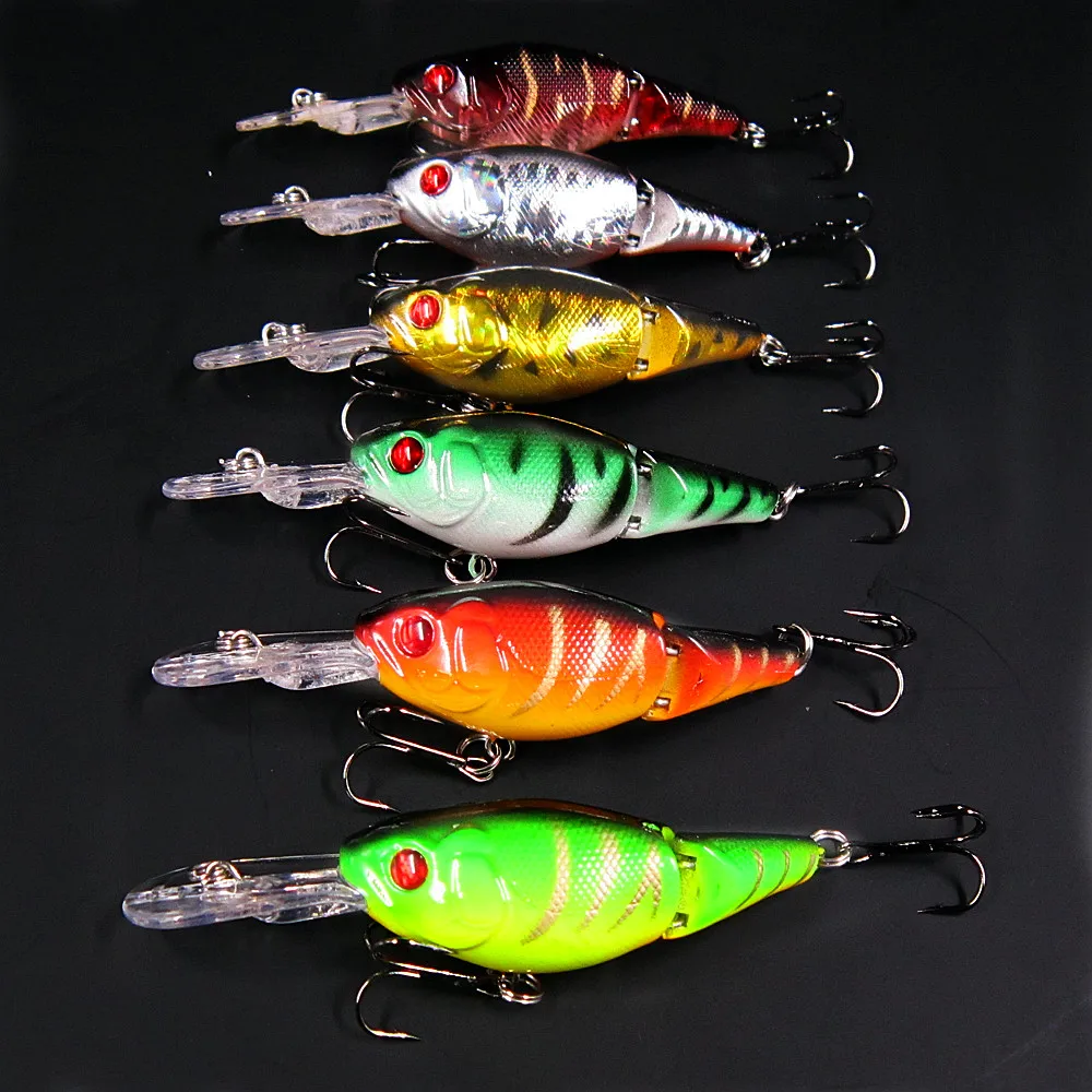 

6pcs crankbait fishing lure wobbler minnow fit kosadaka yo zuri tackle 9cm/10g pike carp bait peche jerkbait hook ima C28