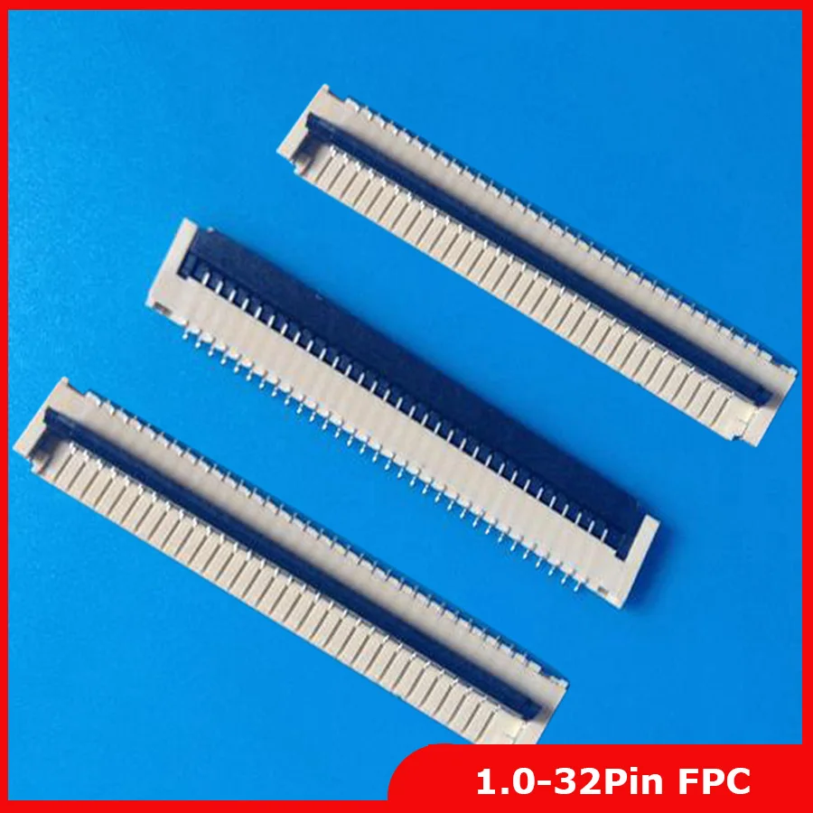6pcs/lot FPC FFC flat cable connector socket 32pin 1.0mm Pitch for