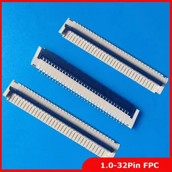

6pcs/lot FPC FFC flat cable connector socket 32pin 1.0mm Pitch for Laptop keyboard interface Free shipping