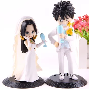 

Action Figure Boa Hancock Monkey D luffy PVC Anime One Piece Collection Model Toy Hancock Luffy Weeding Version 2pcs/set