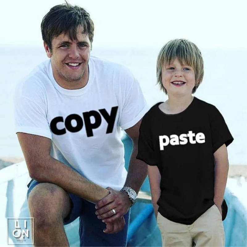 

2018 Family Matching Outfits Summer Copy Paste Father Son Shirt Family Look Matching Clothes Daddy and Girls Baby Clothes Set
