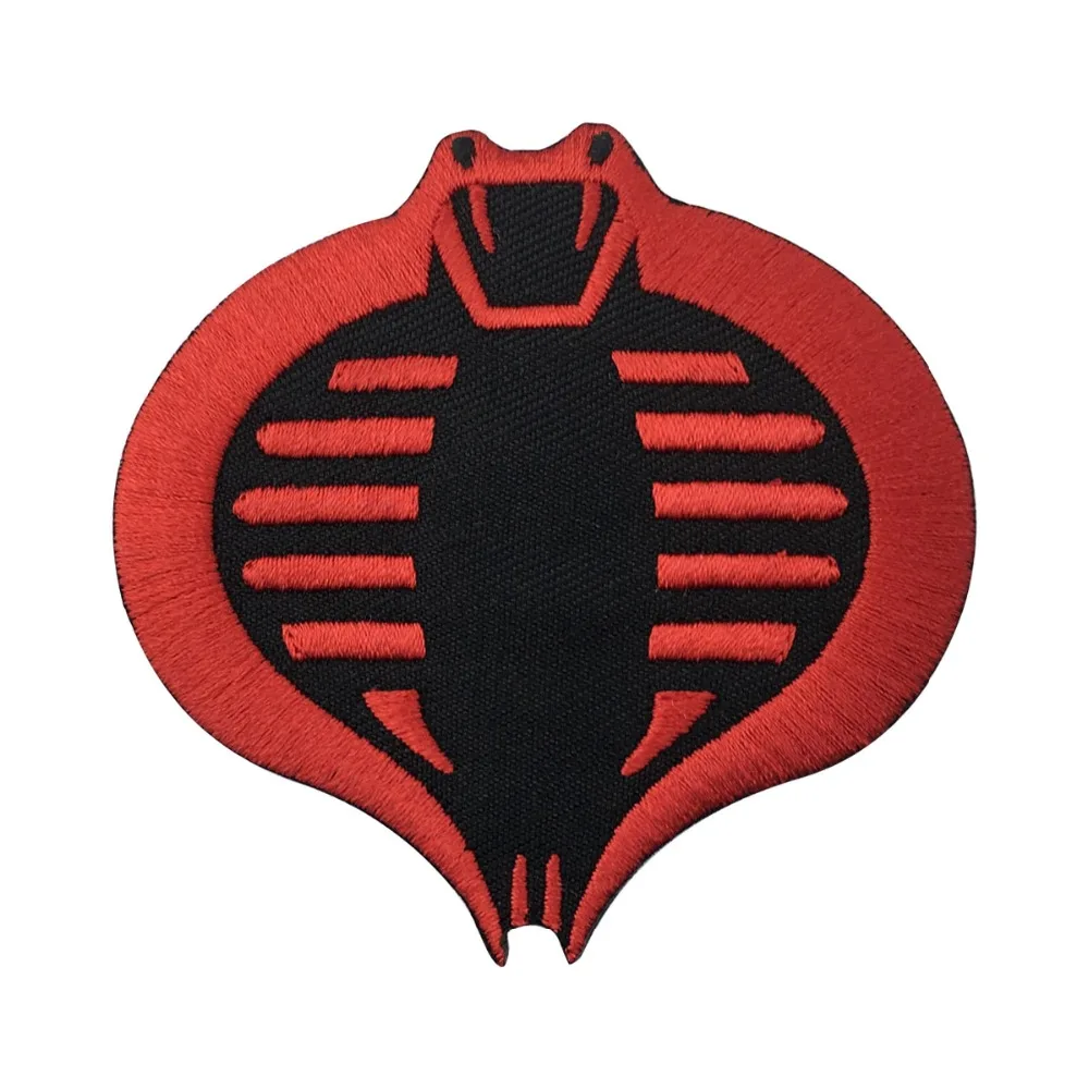 High Quality Embroidered Patches Red Snake For Clothing Animal Pattern Decoration (1)
