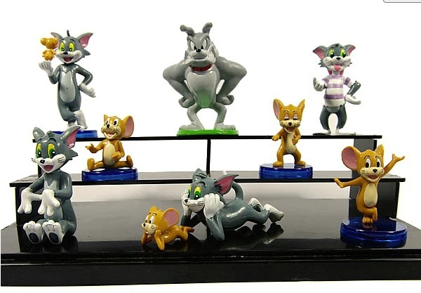 Us 93 20 Di Scontocarino Cartone Animato Di Tom E Jerry Pvc Action Figure Modello Giocattoli Bambole 9 Pzset Giocattoli Classici In Action Figure