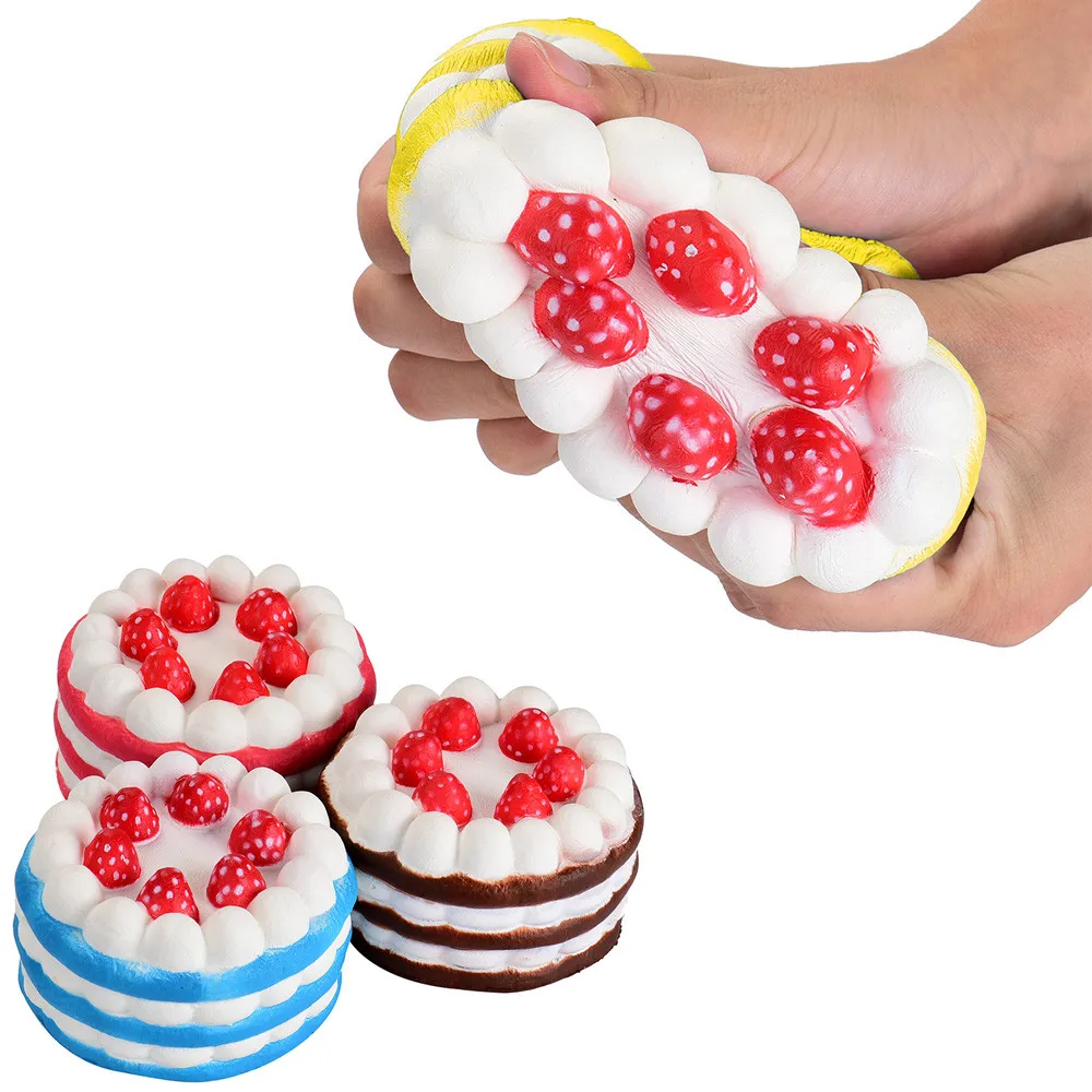 Новый мини клубничный торт снятие стресса мягкий Декор замедлить рост крем Ароматические декомпрессии лечебная игрушка Squeeze Toy W513