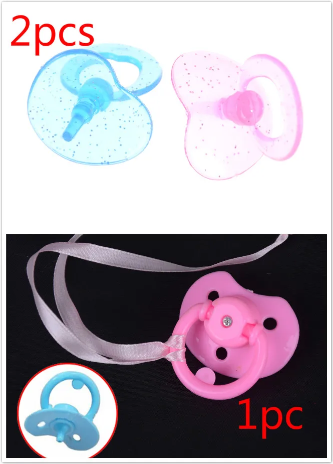1PC/2pcs Pacifiers for Reborn Baby Doll Handmade DIY Pacifiers Nipples